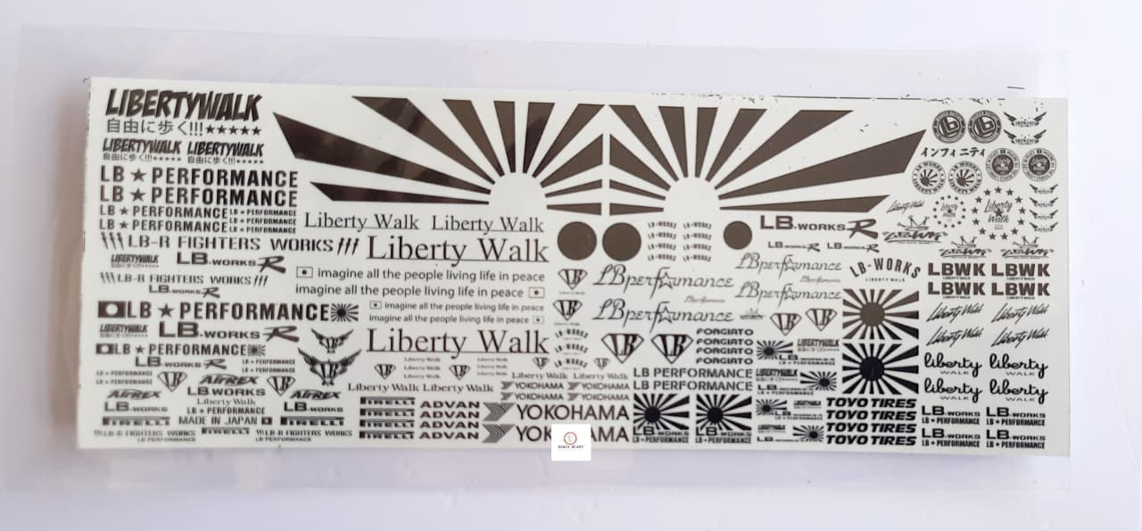 1:64 Liberty Walk Logo Stickers - Hot wheels , Minit GT & Tomica