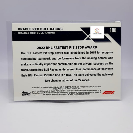 Oracle Red Bull Award Winners Mini Diamond 090/299(Limited to 299 Prints World Wide) #188- 2023 Topps Chrome Formula 1 card | Bonzo Bears