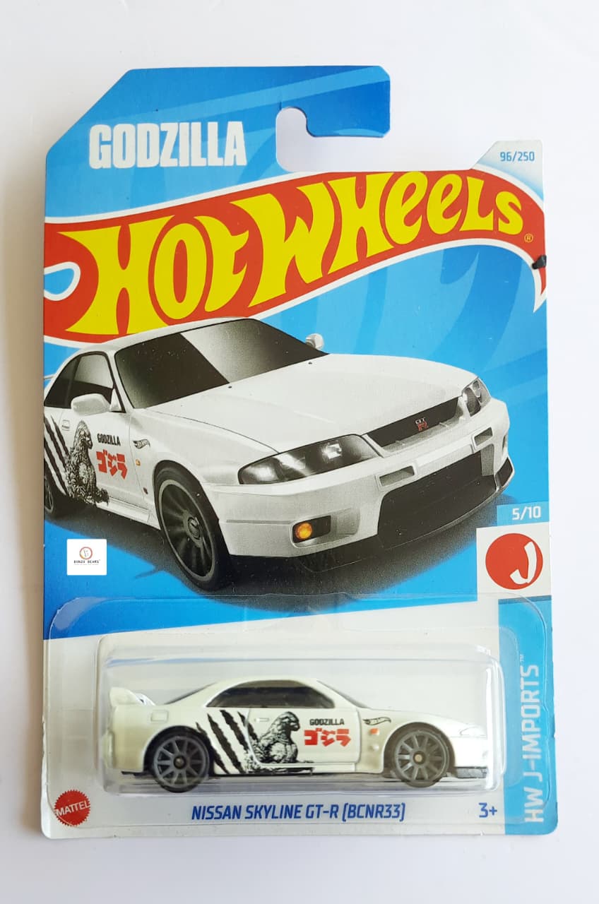 Nissan Skyline GT-R (BCNR33) - Hot Wheels Godzilla (White/Red)