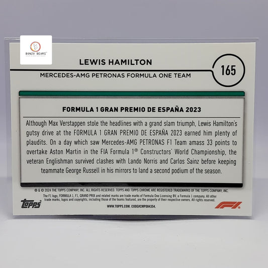 Lewis Hamilton Fuchsia Lava -131/225( Limited to 225 Prints World Wide) #165- 2024 Topps Chrome Formula 1 card| Bonzo Bears