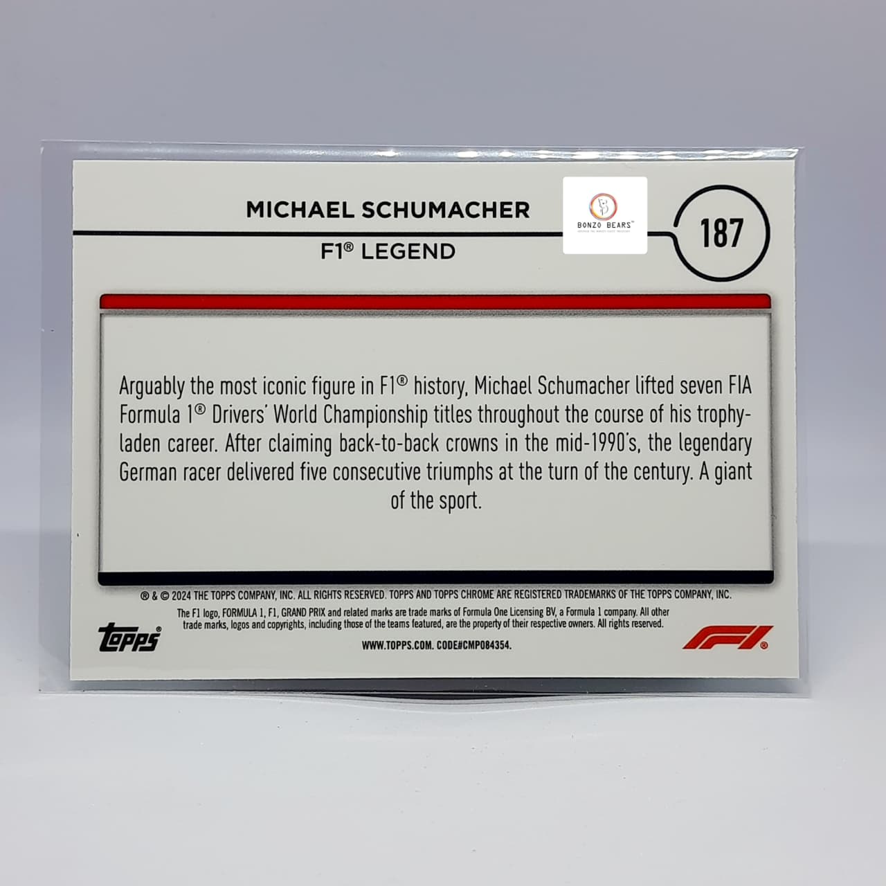 Michael Schumacher - Purple / Green Special Refractor #187 2024 -Topps Chrome Formula 1 F1