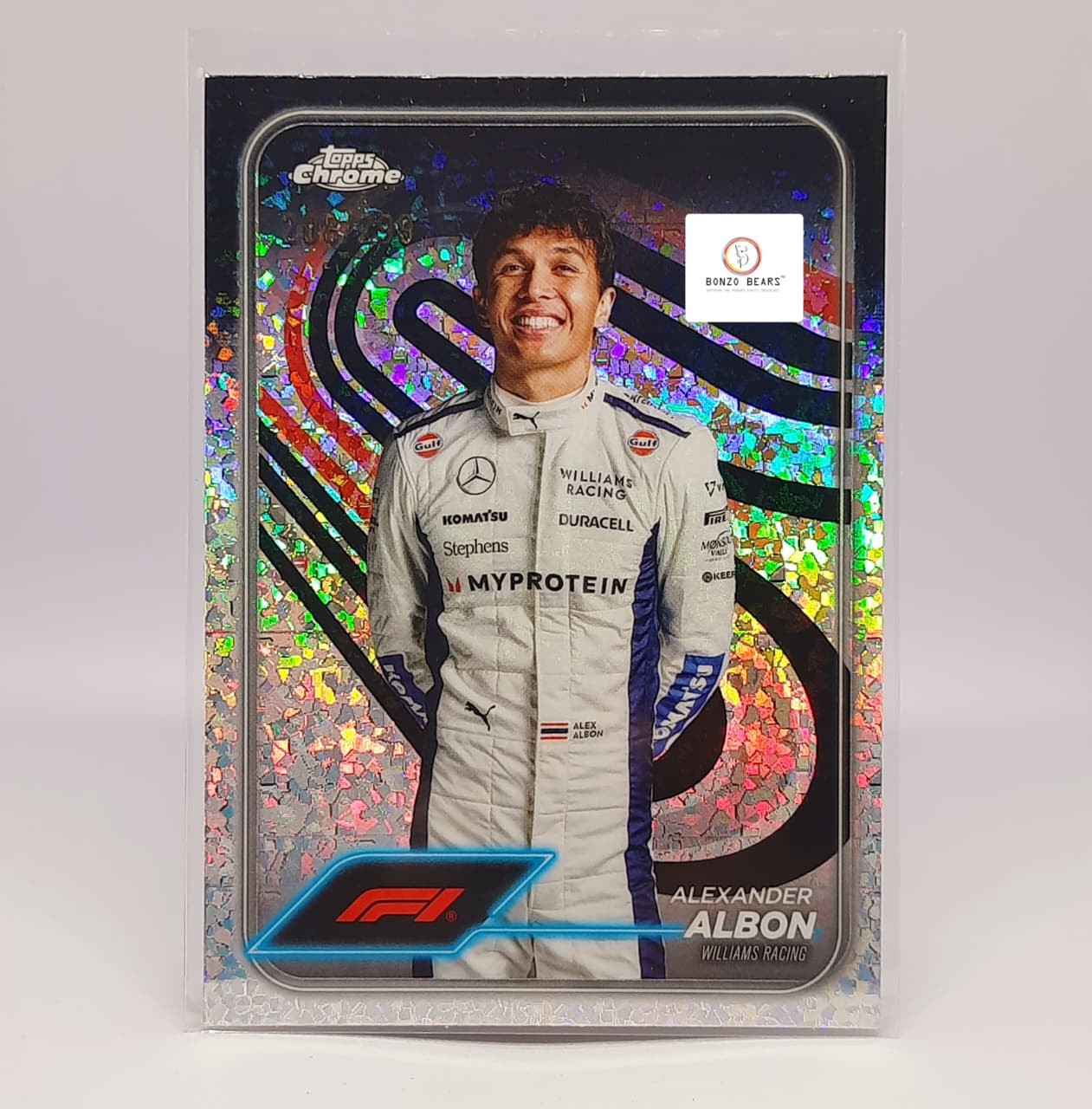 Mini Diamonds- Alexander Albon 208/299( Limited to 299 Prints world Wide) Williams Racing- Tops Chrome