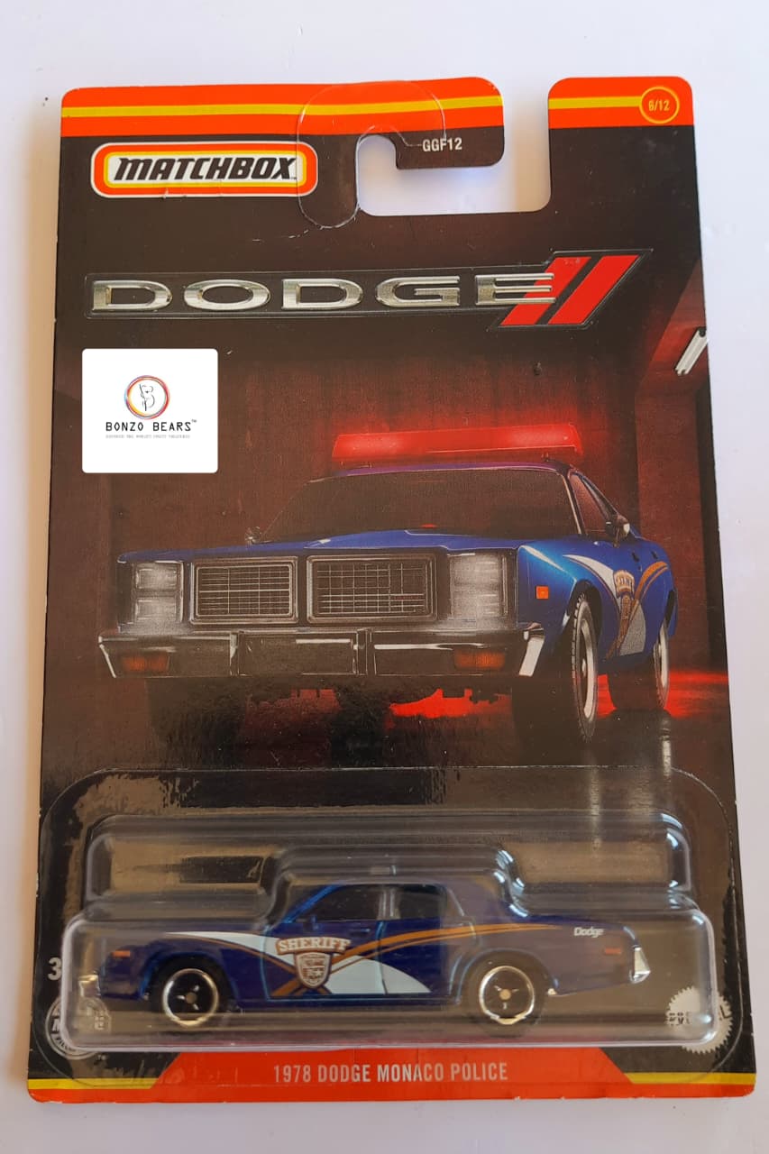 1976 Dodge Monaco Police - 2022 Walmart Exclusive Dodge Series - Matchbox | Bonzo Bears MB3