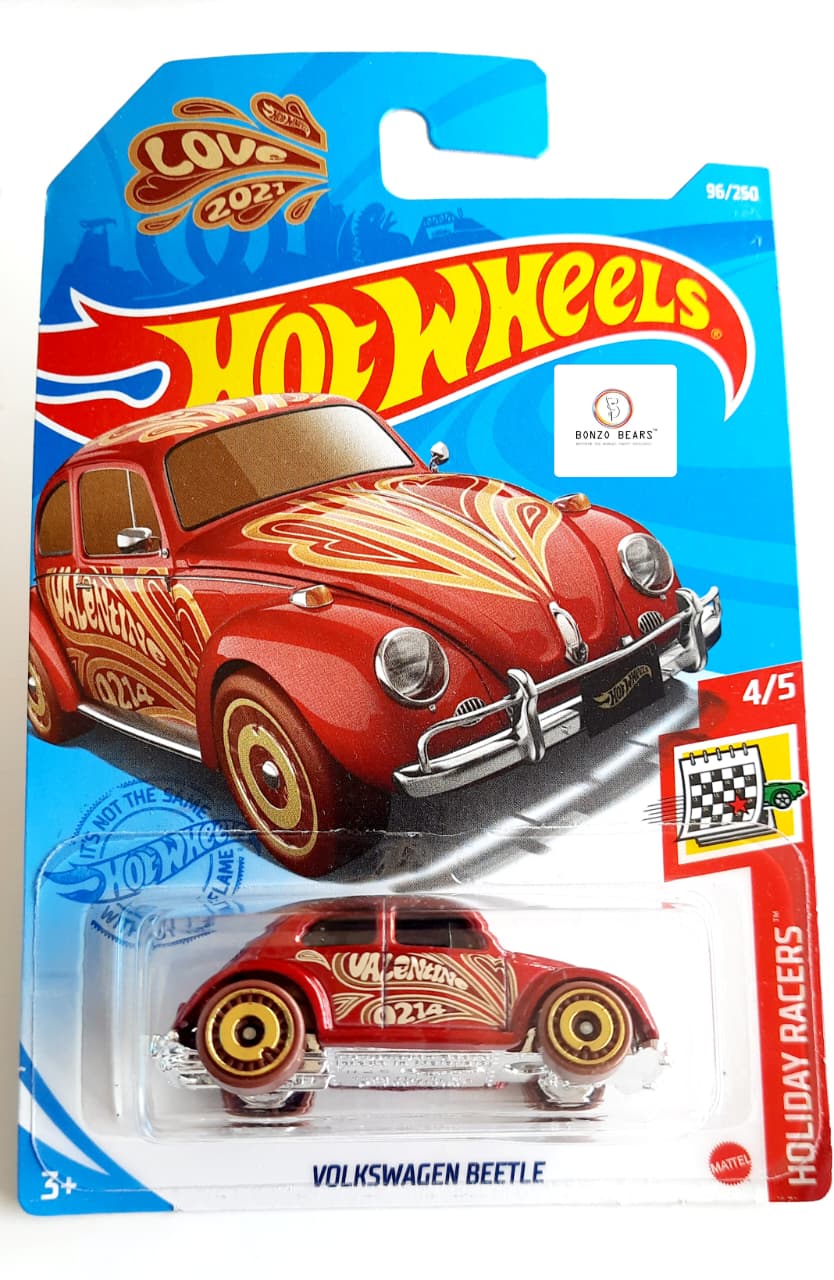 LOVE BEETLE Love 2021 - Volkswagen Beetle (Red - 2021 Valentine release) Hot Wheels | Bonzo Bears C4