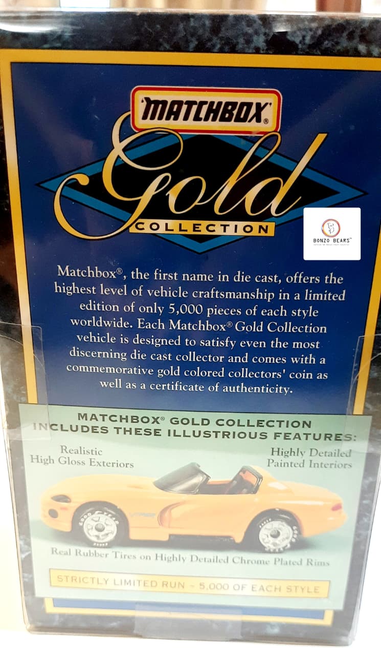 (LIMITED EDITION) Rolls Royce (1 of 5000) 1996 Release Matchbox Gold Collection – with Collectors Coin | Bonzo Bears