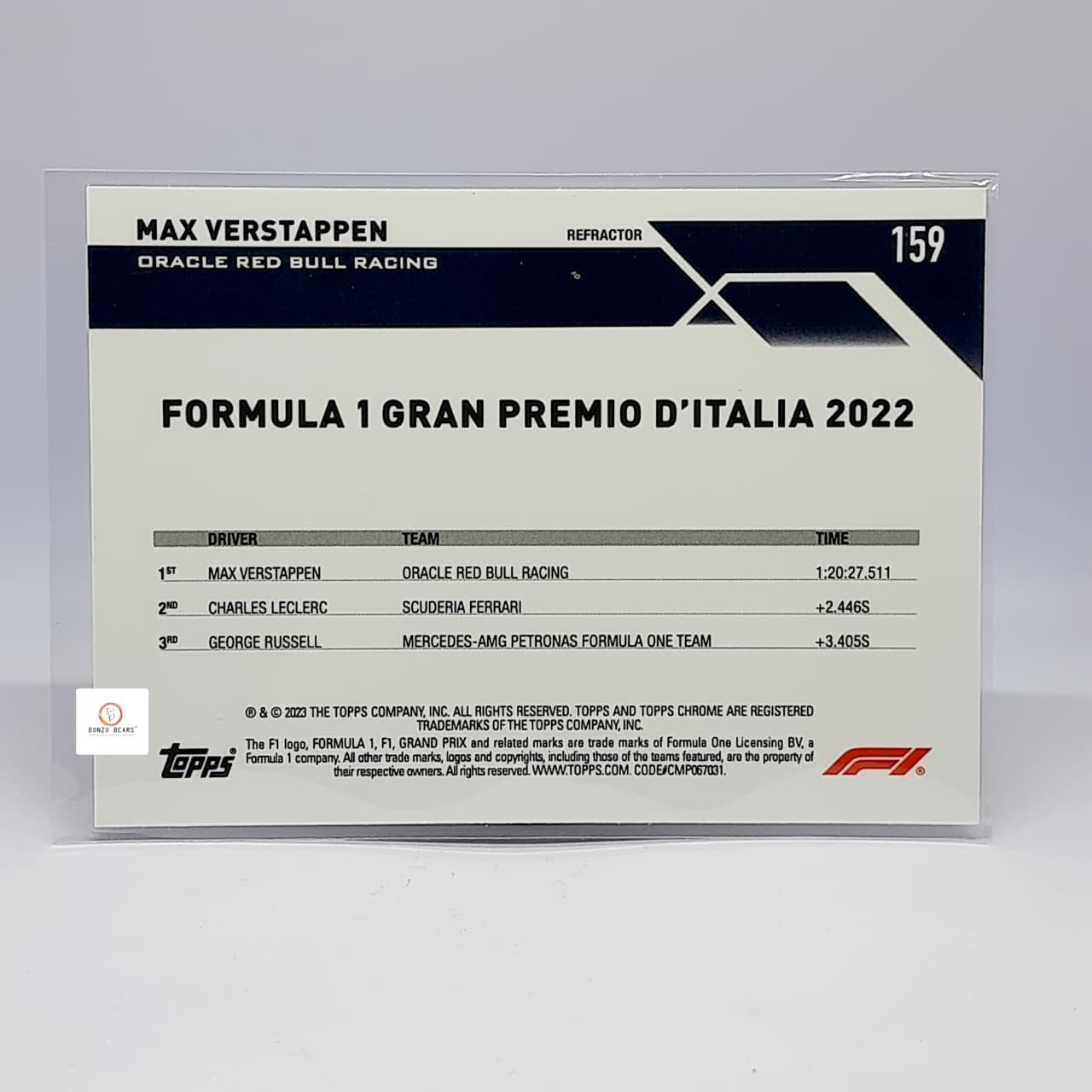2023 Topps Chrome Formula 1 - Grand Prix Winners Max Verstappen #159 (Refractor)