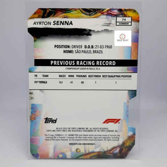 AYRTON SENNA #74 Die Cut 78/99( Limited to 99 prints World Wide) - 2024 Topps Finest F1