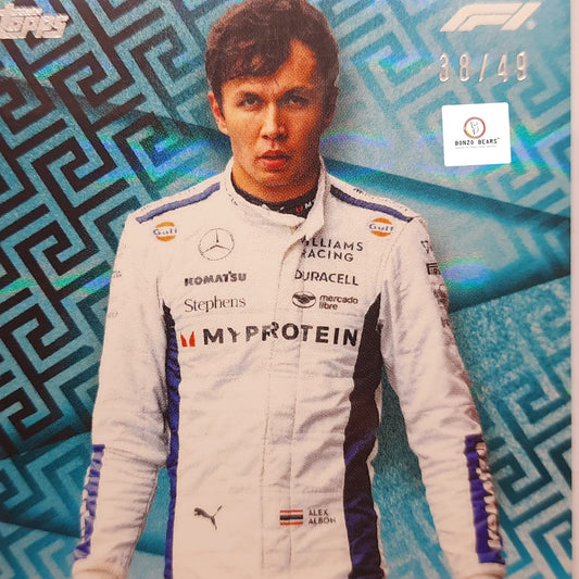 Alex Albon – 2024 Topps Eccellenza F1 – Blue Parallel Refractor (38/49)( Limited to 49 prints World Wide) | Williams Racing| Bonzo Bears