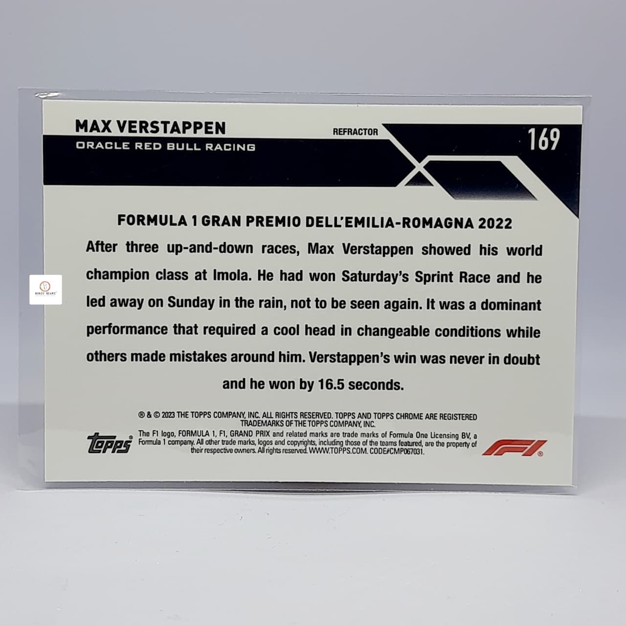 2023 Topps Chrome Formula 1 (Refractor) Max Verstappen #169