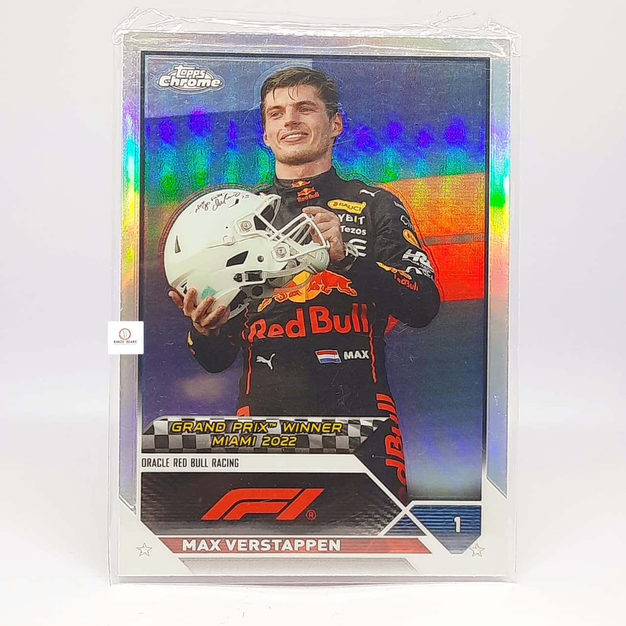 Refractor Max Verstappen 2023 Topps Chrome Formula 1 Card #148 Grand Prix Winner (Refractor)