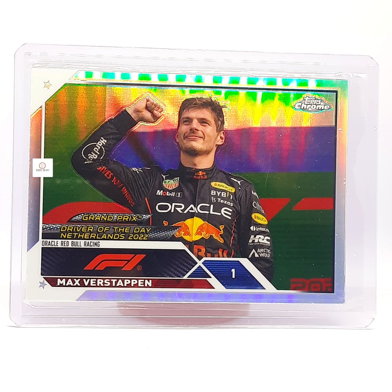 2023 Topps Chrome Formula 1 – Max Verstappen #180 Refractor Card- Dutch Grand Prix | Bonzo Bears