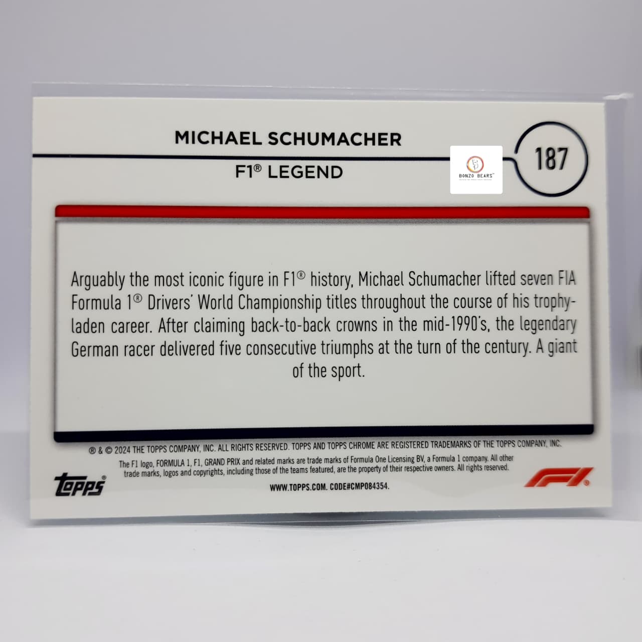 Michael Schumacher Purple / Green Special Parellel Refractor #187 - 2024 Topps Chrome Formula