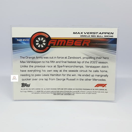 2023 Topps Chrome - F1 MAX VERSTAPPEN Camber #CAM-MVIII Oracle Red Bull Racing (Refractor)
