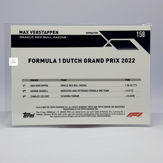 2023 Topps Chrome Formula 1 F1 Max Verstappen #158 (Refractor) ( Home Race Win)