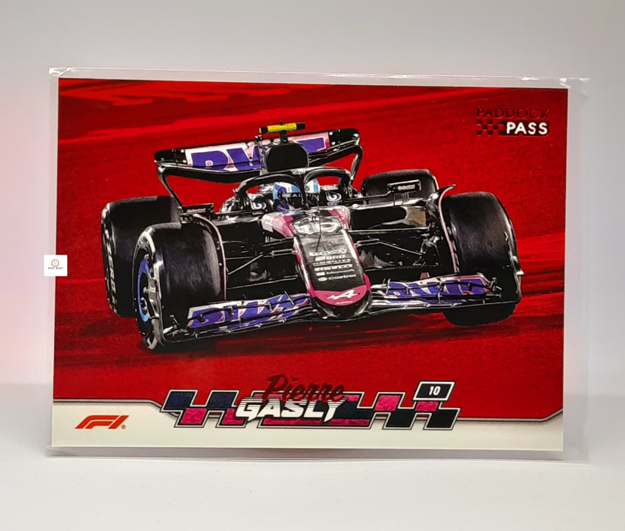 Pierre Gasly 2024 Topps Formula 1 Paddock Pass Red Foil #40 Insert card