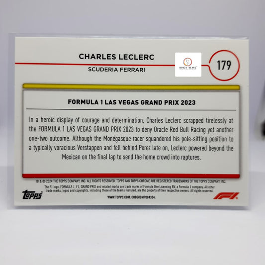 Gold Refractor #19/50- Charles Leclarc (50 Prints World Wide) Las Vegas grand pix Tops chome ( Rare) Ferrari Team