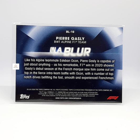 2024 Topps Paddock Pass Formula 1 - In a Blur - #10 Pierre Gasly BL-10 - Refractor Inset card