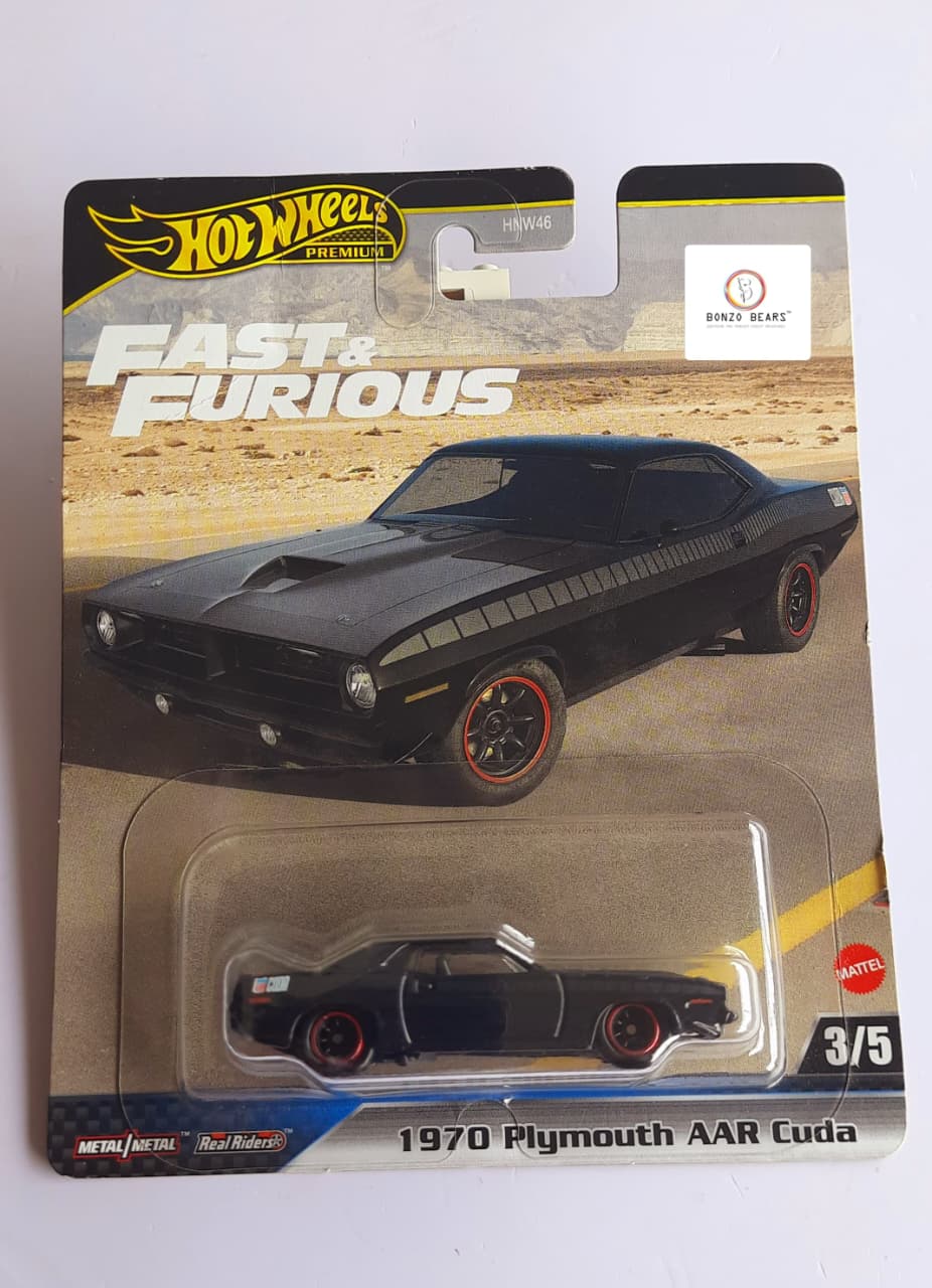 Premium Fast and Furious 1970 Plymouth AAR Cuda - Hot Wheels | Bonzo Bears CB