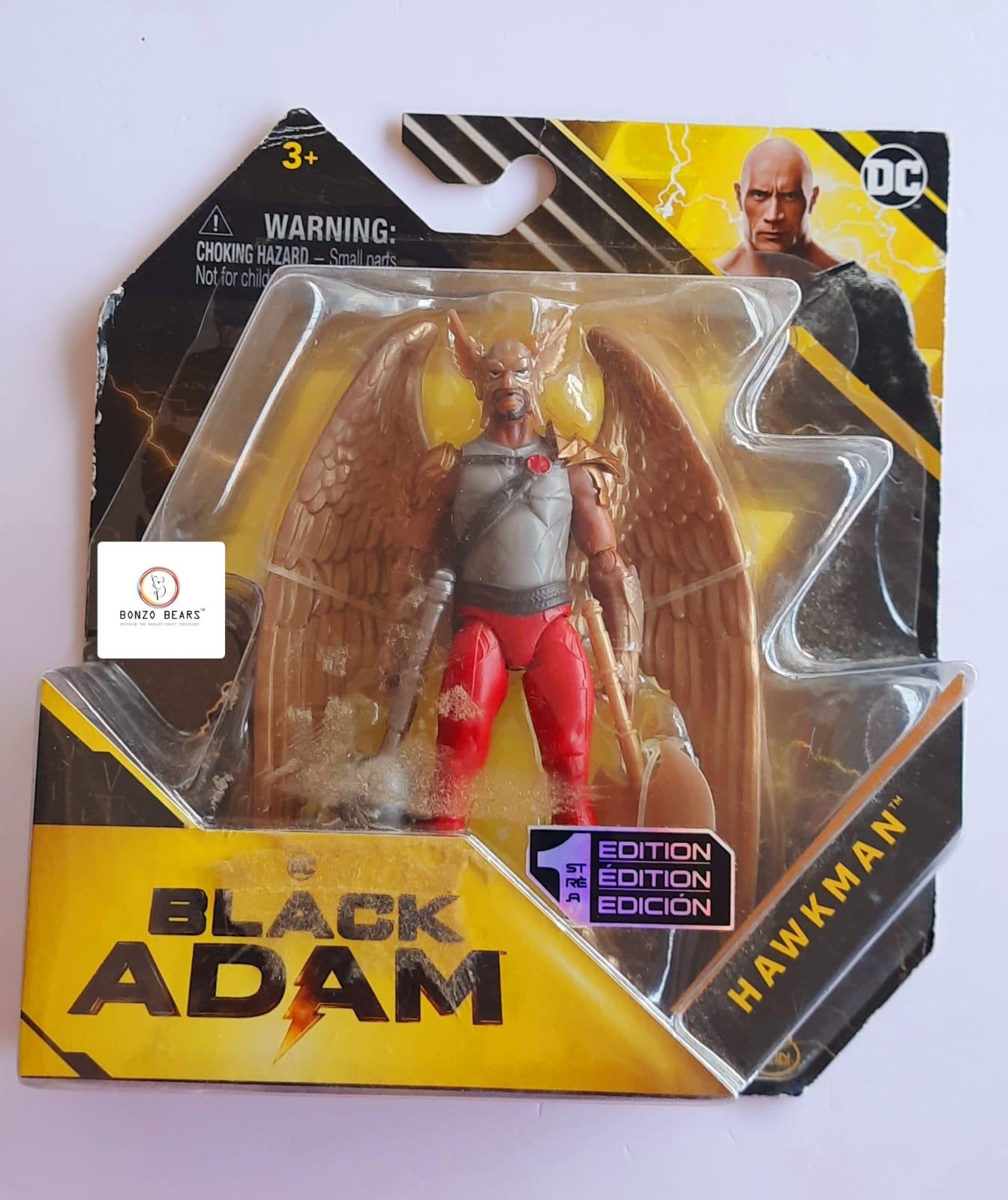 DC Comics Black Adam Movie Collectible 10cm Articulated Action Figure - (Hawkman) | Bonzo Bears