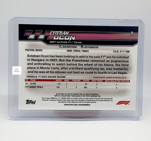 2024 Topps Paddock Pass Esteban Ocon - Formula 1 - Chrome Green Refractor #9 266/275