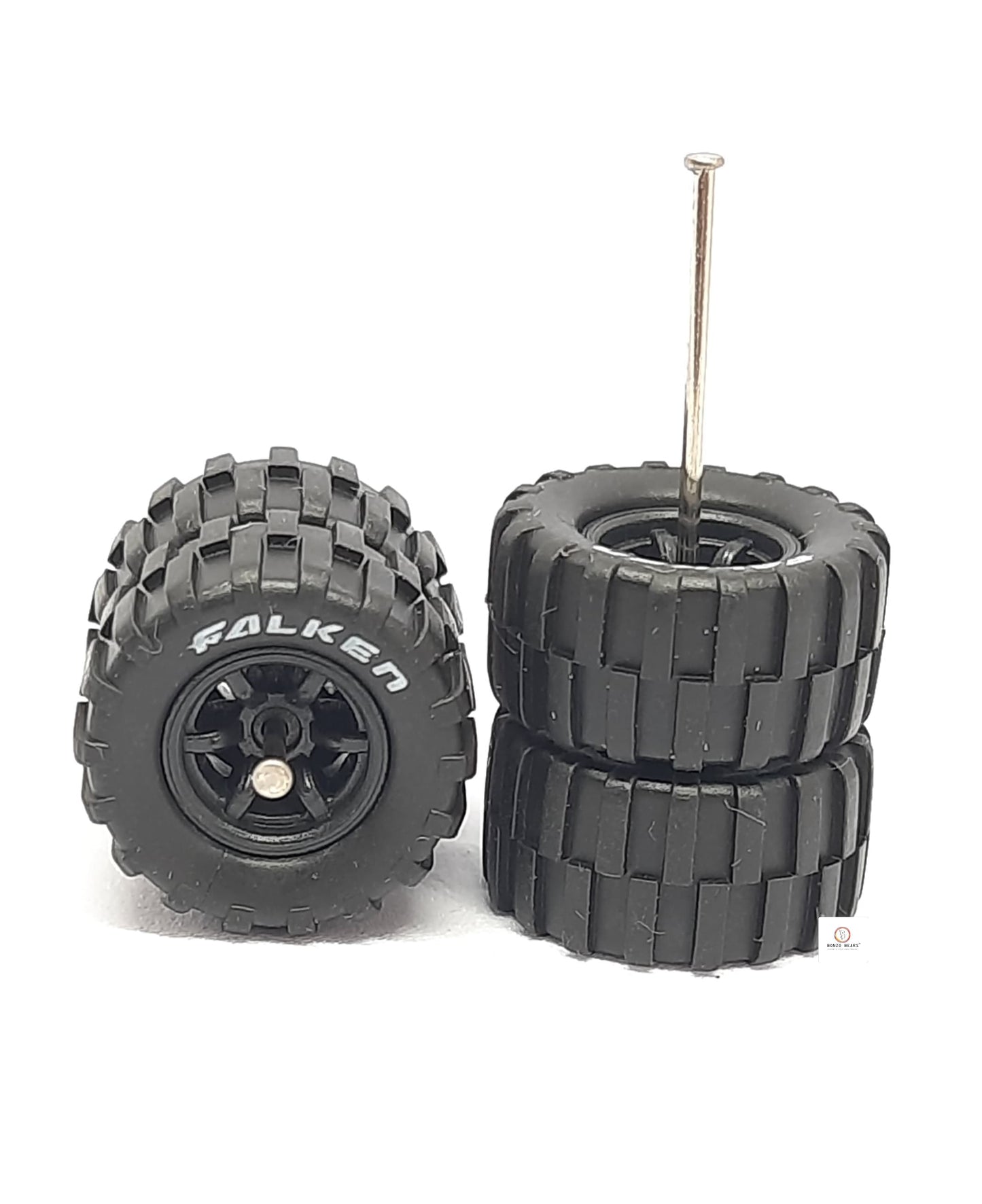Falken Rubber Tyres 14MM Dia -for 1/64 Off Road/ SUV Hotwheels cars|Bonzo Bears