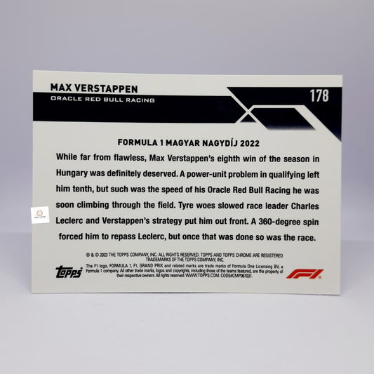 2023 Topps Chrome Formula 1 F1 Max Verstappen #147- Base card