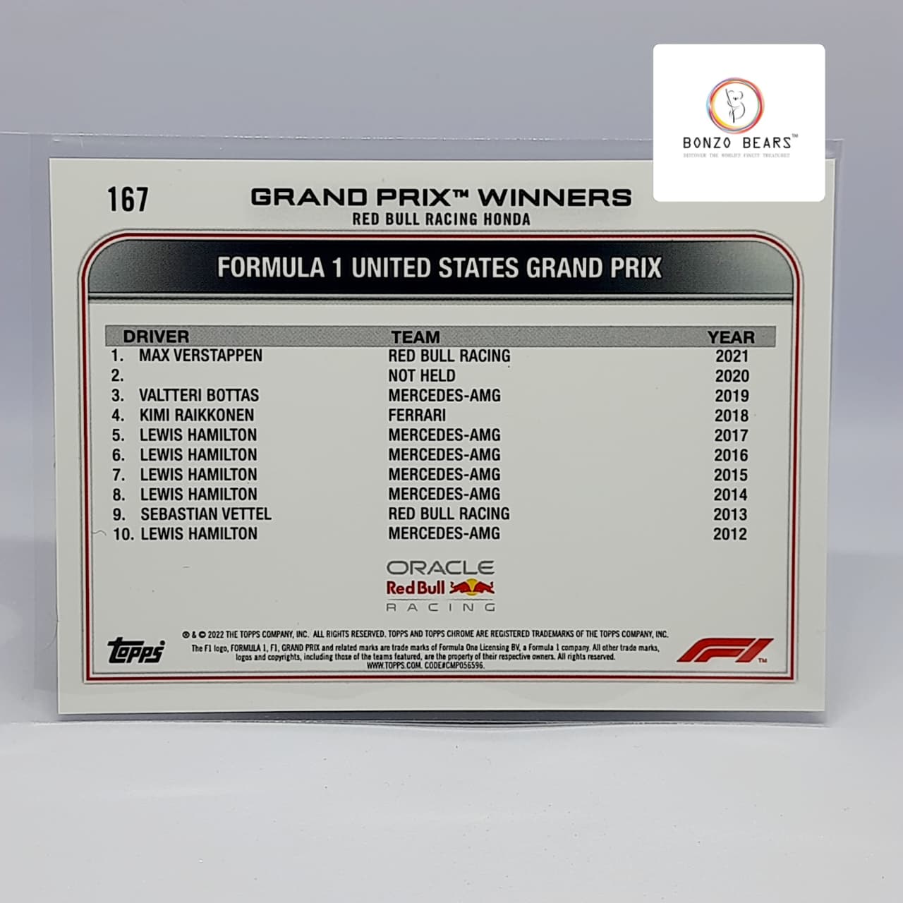 Max Verstappen Purple Green Short Print 2022 Topps Chrome Formula 1 F1 United States Grand Prix#167