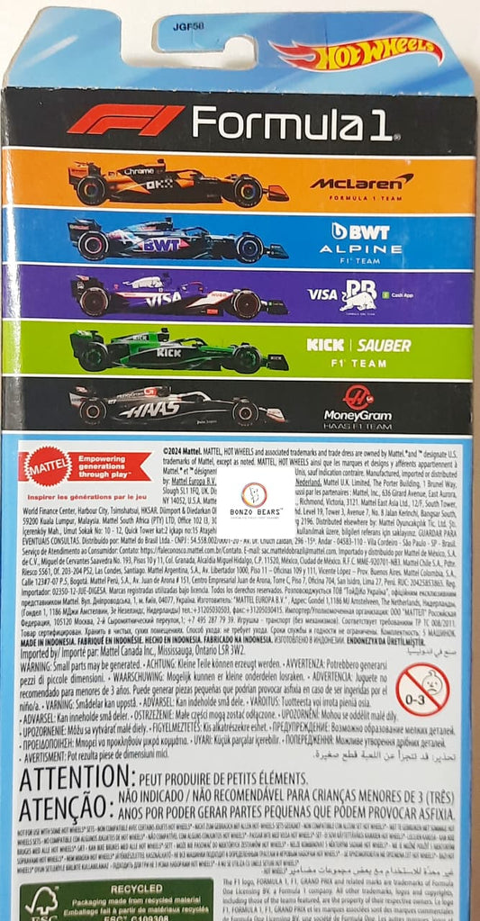 Hot Wheels 2024 Formula 1 5-Car Pack( import ) | Bonzo Bears