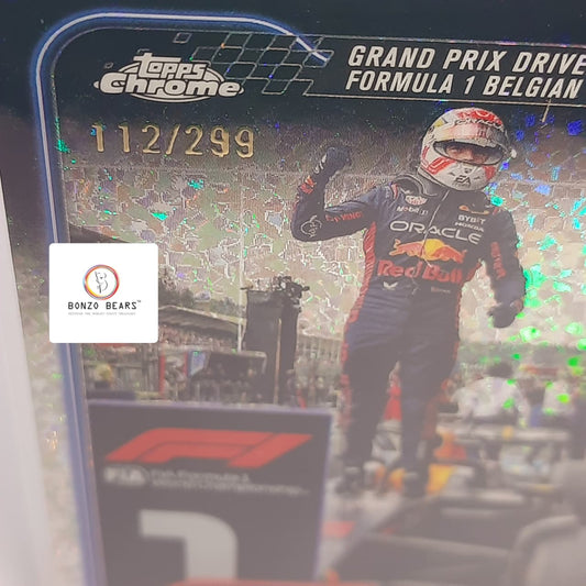 Max Verstappen (Numbere & Mini Diamond Card) - 2024 Topps Chrome Formula 1 F1 Mini Diamond 112/299 #170 Belgian Grand prix| Bonzo Bears