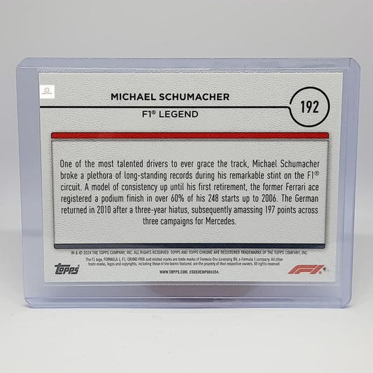 2024 Topps Chrome Formula 1 Michael Schumacher Legends #192