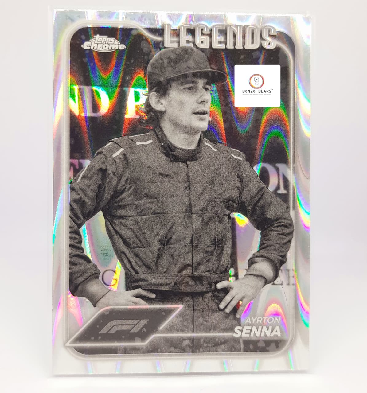 AYRTON SENNA #188 Legends B&W Raywave Refractor - 2024 Topps Finest F1