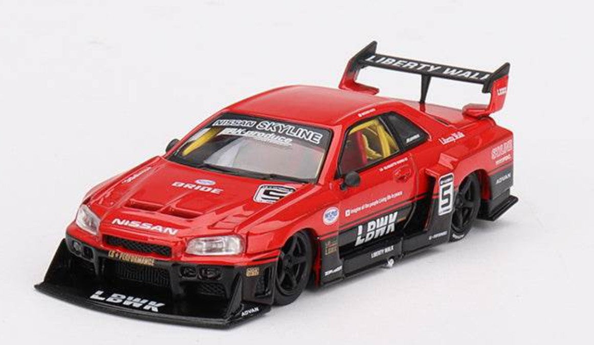 Mini GT - Nissan LB-ER34 Super Silhouette Skyline Red/Black | Bonzo Bears