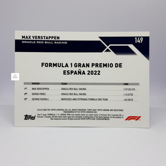 2023 TOPPS CHROME FORMULA 1 MAX VERSTAPPEN ORACLE RED BULL RACING #149 (Gold )- Base Card