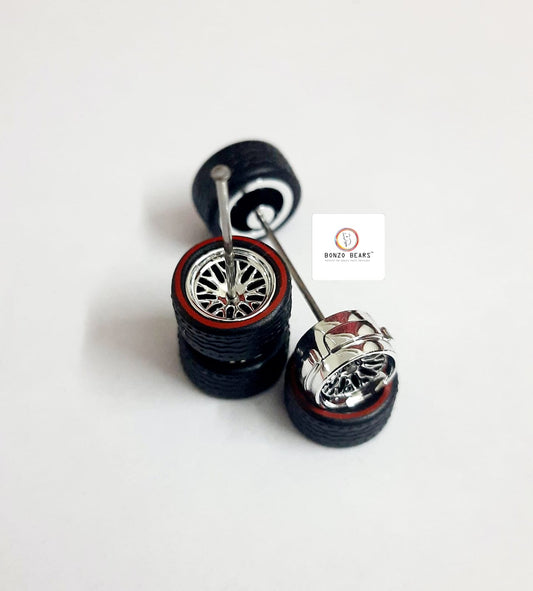 Rubber Tyre - 10mm Multi Y Spoke/Red Line, 28mm Axle Cv2