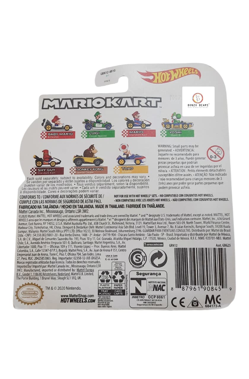 Mario Kart Baby Mario- B Dasher - Hot Wheels 2020 Rlease| Bonzo Bears