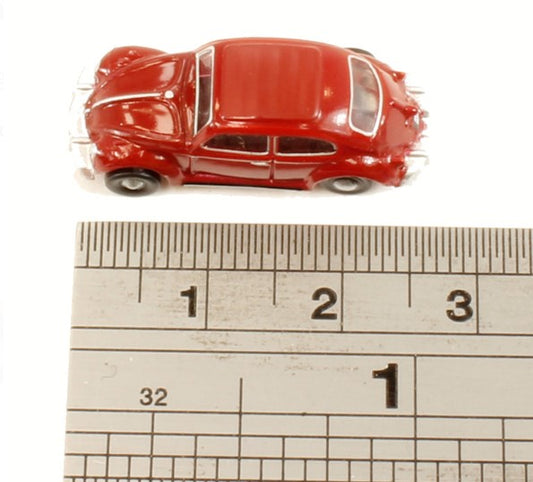 VW Beetle - 1:148 Scale - Ruby Red- OXFORD DIECAST