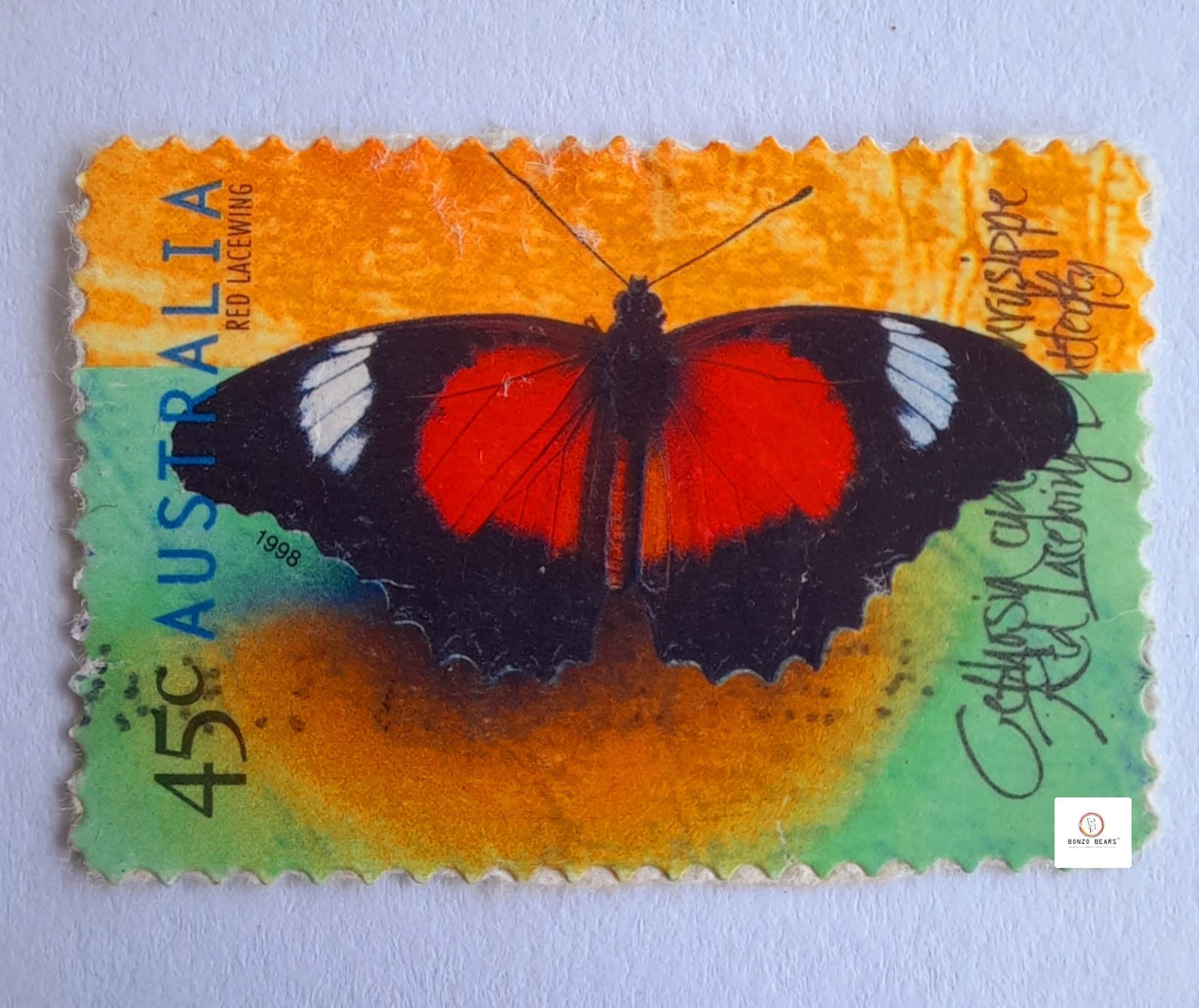 Red Lacewing Butterfly - 45 C - Australia Stamp
