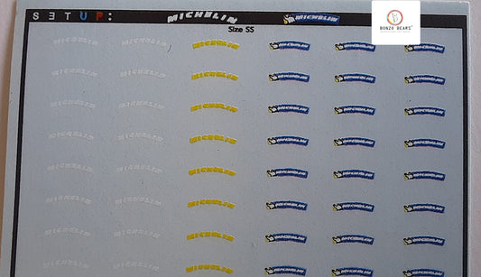 Michelin Rubber Tyre Water Slide Decal for 1/64-- Hot wheels , Minit GT & Tomica Tyres