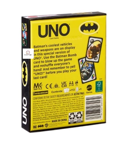 UNO Fandom Batman - Batmobiles & Gadgets Cards Deck | Bonzo Bears