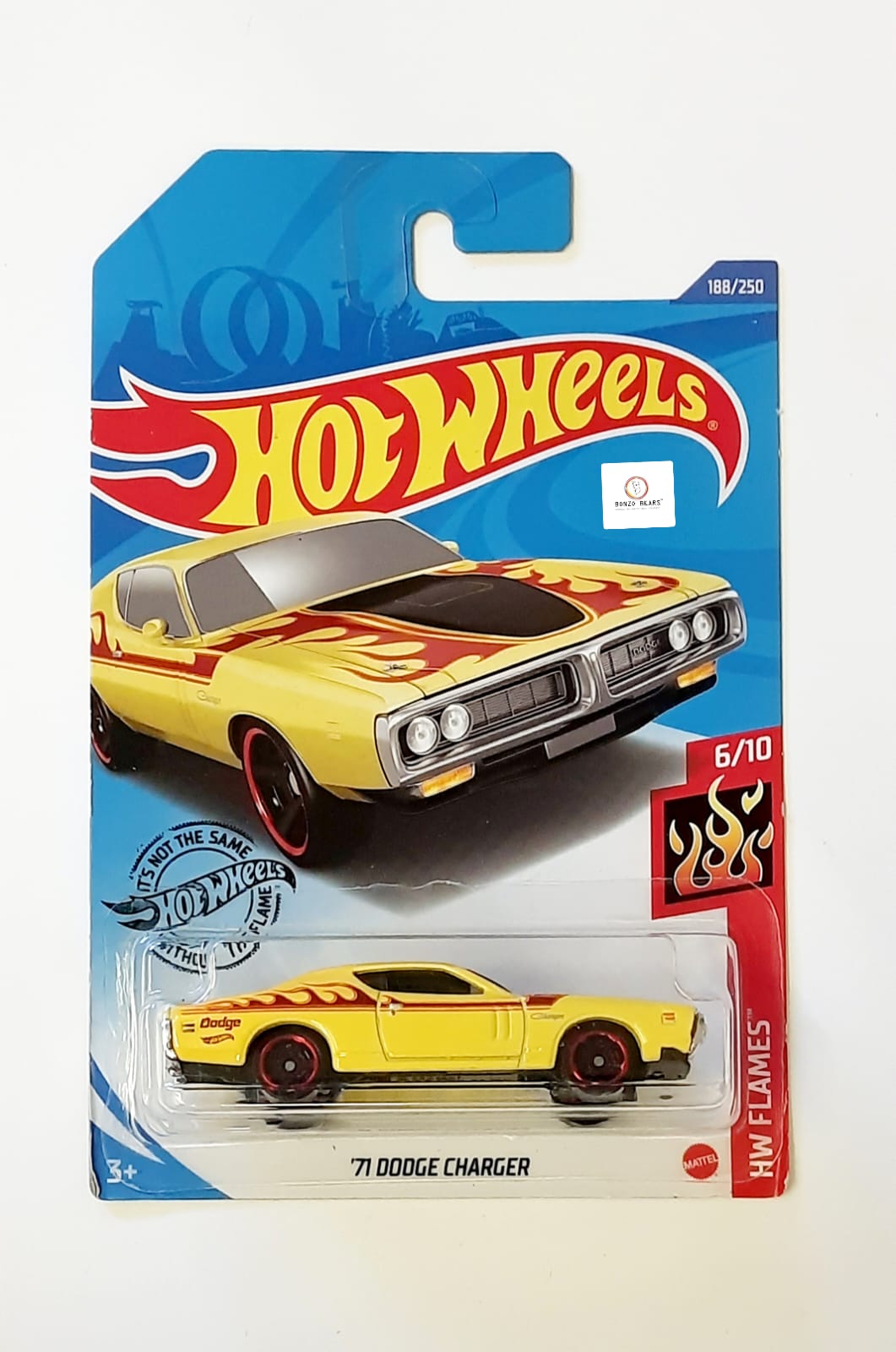 '71 Dodge Charger (Yellow) - Hot Wheels | Bonzo Bears CB1