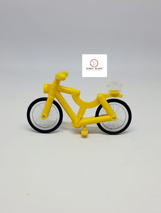 Steve Harrington - Scoops Ahoy with Ice Cream Cone & Yellow Cycle - LEGO Compatible Mini Figure | Stranger Things