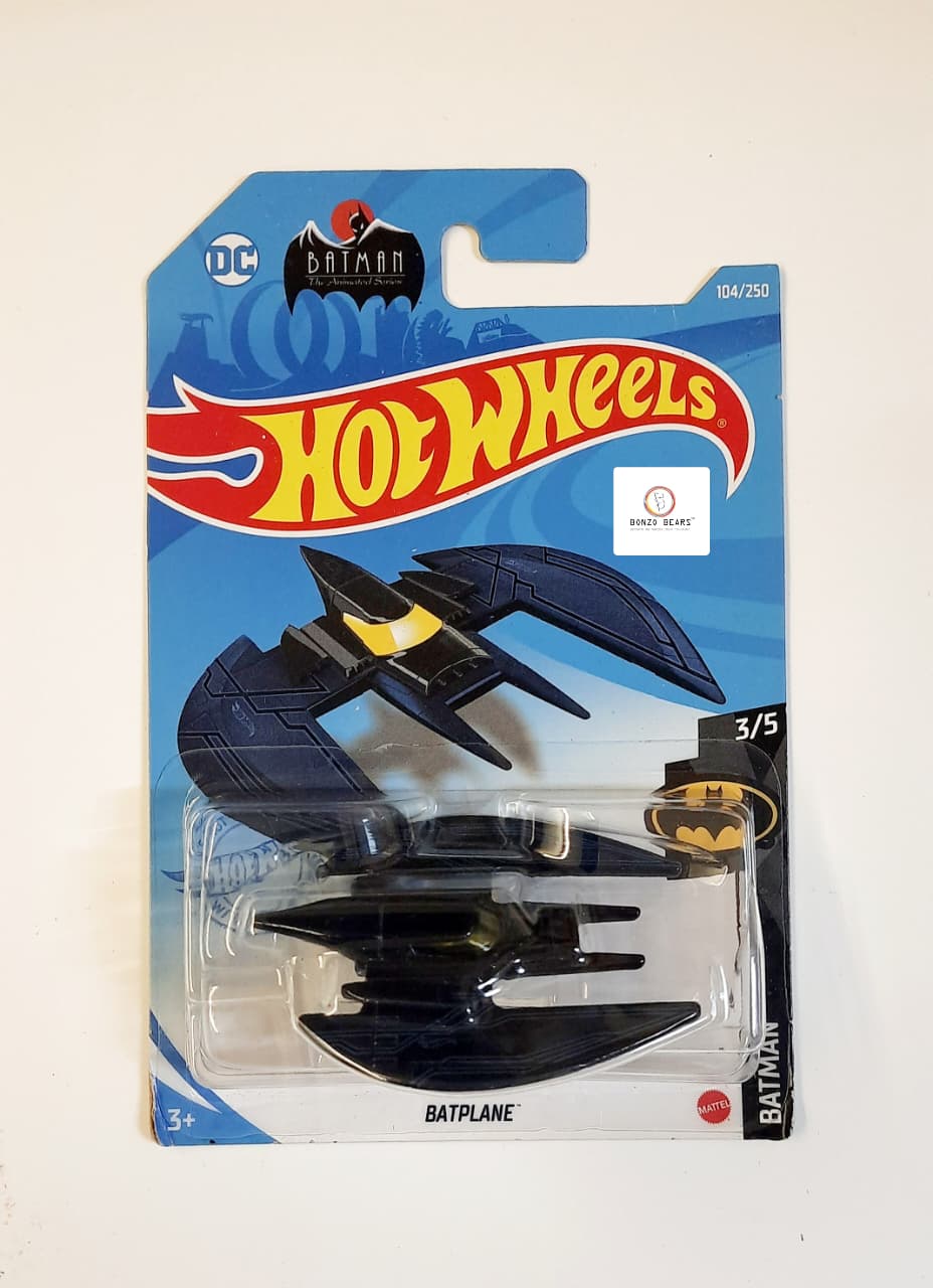 DC Batman Batplane (Blue) - Hot Wheels-2020 Release | Bonzo Bears Batbox
