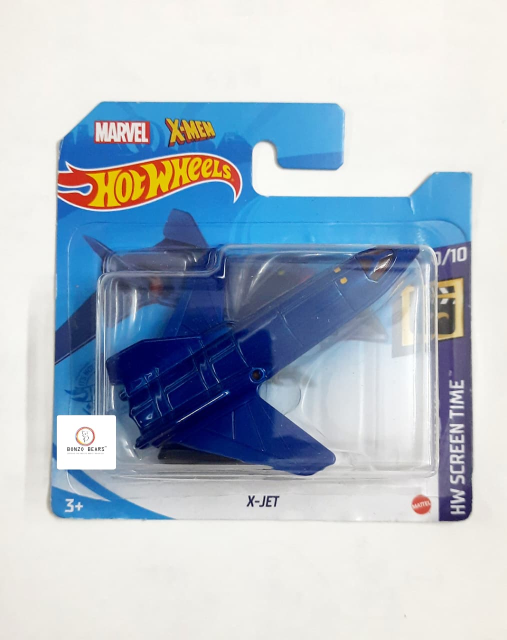 X-Jet (Blue) - Marvel X-Men - Hot Wheels European Short Card | Bonzo Bears|BB3