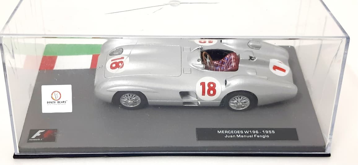1954 Mercedes-Benz W196 'Race car' - Juan Manuel Fangio 1:43 Scale | Bonzo Bear (Cracked Box - As per the picture)