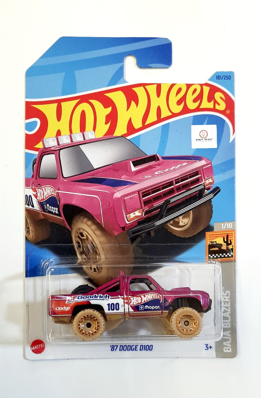 '87 Dodge D100 (2023 Released) - Hot Wheels | Bonzo Bears CBJ2