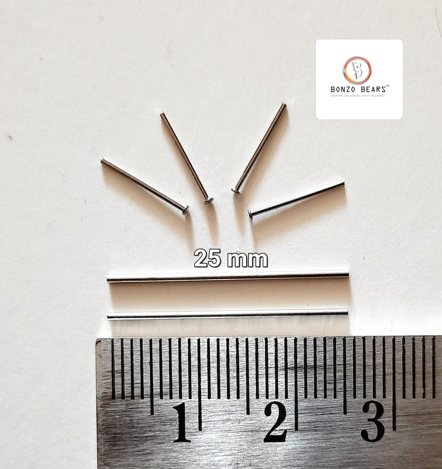 25mm Axle Kit for 1:64 Cars (2 Axle & 4 Pins) | Bonzo Bears