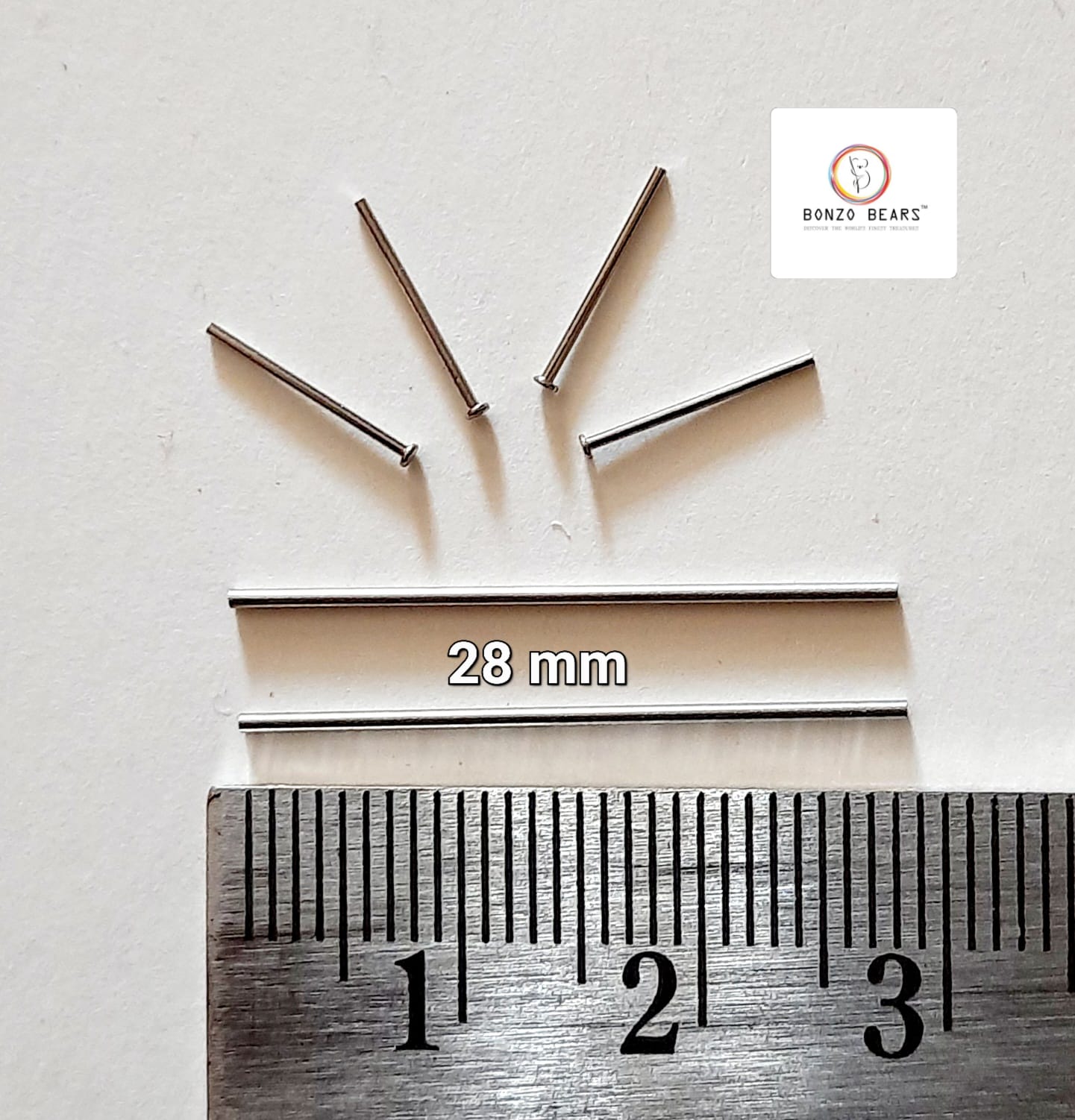 28mm Axle Kit for 1:64 Cars (2 Axle & 4 Pins) | Bonzo Bears