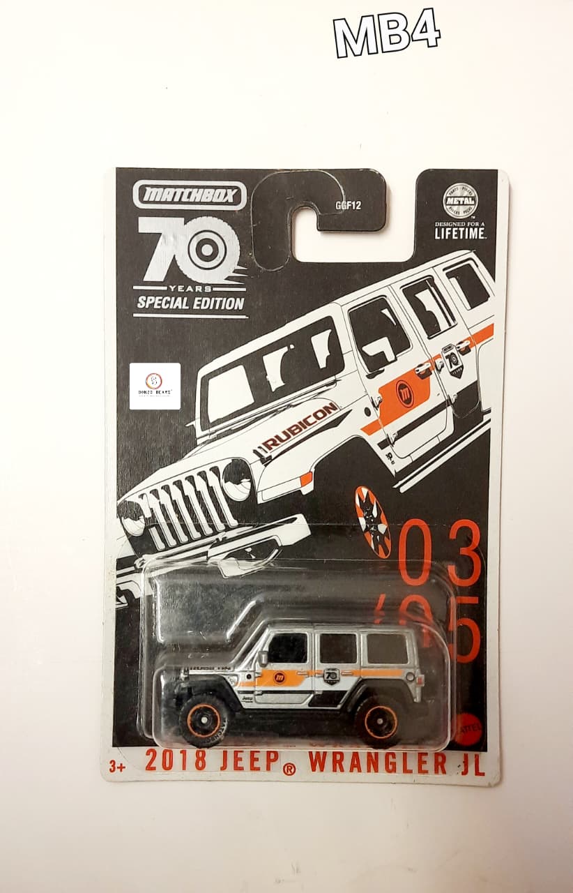 70 years Special Edition 2018 Jeep Wrangler JL - Matchbox | Bonzo Bears MB4