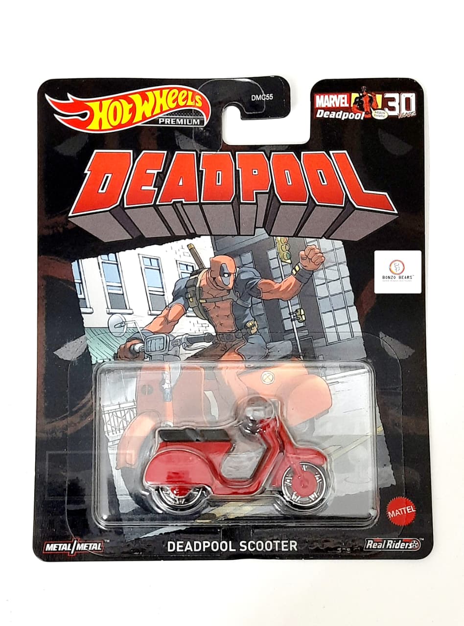 Marvel Deadpool Scooter - Hot Wheels Premium (2021 Release)| Bonzo Bears P2