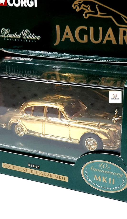 Limited Edition numbered GOLD PLATED 40th Anniversary Edition - Corgi 1/43 Jaguar MKII-- 1997 Release
